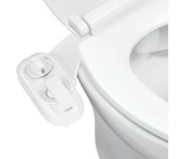 LUXE Bidet NEO 320 Plus - Sedile WC meccanico per bidet con acqua calda di nuova generazione, con innovative cerniere EZ-Lift, doppi ugelli e modalità autopulente a 360° (bianco)