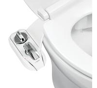 LUXE Bidet NEO 320 Plus - Sedile WC ad acqua calda di nuova generazione con innovative cerniere EZ-Lift, doppi ugelli e modalità autopulente a 360° (cromato)