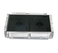 Luxe Dominoes Vassoio Porta Carte da Gioco Moderno ed Elegante con 2 mazzi di Carte da Gioco in Una Scatola Unica ed Elegante in Acrilico con Coperchio colorato