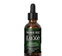 LUXÉ - Olio Barba 30 ml - Idratante, Anticrespo e Lucidante, Con Olio di Argan, Mandorle, Avena, Mallo di Noce e Vitamina E. Non unge, assorbimento rapido, nutre ed idrata