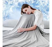 Luxear Coperta Estiva Refrigerante Letto, Arc-Chill 3.0 Q-Max>0.5 Cooling Blanket Coperta Rinfrescante per l'estate, Tessuto Traspirante Leggera e Fresca per Divano Letto Viaggi 150x200cm, Grigio