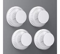 Luxear Ganci a ventosa, confezione da 4 pezzi, senza fori, gancio a ventosa rimovibile, per il bagno, la cucina, la porta di casa, il camper su tutte le superfici lisce, colore bianco