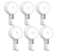 Luxear Ganci a ventosa, potenti ganci per doccia, resistenti, impermeabili, con ventosa per bagno, cucina, accappatoio, luffa, ganci rimovibili e riutilizzabili per borse e cappotti (confezione da 6)