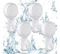 Luxear Ganci Ventosa Bagno 4 Pezzi Appendi Accappatoio Senza Foratura