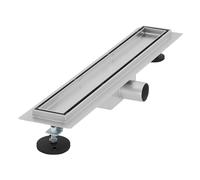 LuxeBath Canaletta per Doccia 50 cm 2 in 1 Drenaggio Piastrellabile in Acciaio Inossidabile Canalina Scarico a Pavimento per Bagno Set Completo di Fissaggio Sifone a Canale con Filtro per Capelli