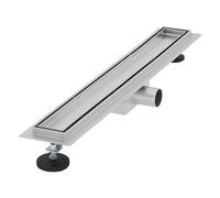 LuxeBath Canaletta per Doccia 60 cm 2 in 1 Drenaggio Piastrellabile in Acciaio Inossidabile Canalina Scarico a Pavimento per Bagno Set Completo di Fissaggio Sifone a Canale con Filtro per Capelli