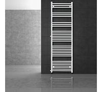 LuxeBath Radiatore da Bagno Sahara 500 x 1800 mm Bianco Dritto, Termoarredo Scaldasalviette con Connessione Laterale e Interasse 900 mm, Calorifero Design Moderno per un Comfort Termico Domestico
