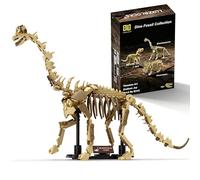 LUXEBLOCKS Kit Costruzione Scheletro Brontosauro - Modello Dinosaurs Articolato 476 Pezzi con Targhetta Espositiva, Gigante 49cm Giocattolo Educativo per Bambini e Collezionisti