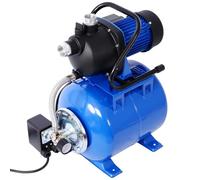 Luxebough Pompa per pozzi poco profondi da 1,6 HP con serbatoio a pressione, pompa a getto d'acqua per irrigazione da giardino domestico, 1000 GPH, sollevamento massimo 47,9 m, alloggiamento in