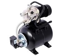 Luxebough Pompa per pozzi poco profondi da 1,6 HP con serbatoio a pressione, pompa a getto d'acqua per irrigazione da giardino domestica, 1000 GPH, sollevamento massimo 47,9 m, alloggiamento in