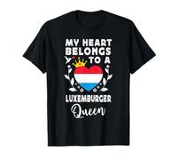 Luxembourger Queen Wife Girlfriend Luxembourg Flag Maglietta