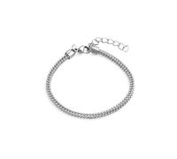LUXENTER Bracciale in acciaio anallergico rifinito in rodio. Colore: argento. Gioielli da donna - Modello Dahdan