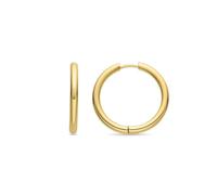 LUXENTER Orecchini a cerchio rifiniti in oro 18K. Colore oro. Gioielli da donna - Modello Basem