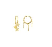 LUXENTER Orecchini a stella finitura oro giallo 18 kt