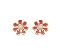 LUXENTER Pendientes Kacel de Plata de Ley 925 acabados en oro amarillo de 18k