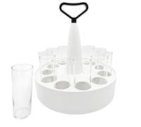 LUXENTU Vassoio Kölsch con 11 scomparti, con 12 bicchieri con taratura da 0,2 l, accessorio perfetto per gli amanti della colonia, ghirlande con bicchieri, set di ghirlande