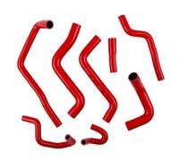 LUXERAD Set di tubi di raffreddamento in silicone per VW Volkswagen Golf GTI MK2 1.8L 8V PB Code 1987 1988 1989 1990 1991 Esterno Rosso Interno Nero