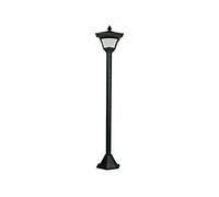 Luxform Illuminazione solare Casablanca Lampada Post Luce in Nero