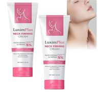 LuximPlus - Crema rassodante con acido ialuronico, triplo lifting per pelle flaccida, rughe e doppio mento, crema idratante per collagene per collo, décolleté, applicazione giorno e notte (2 pezzi)