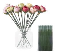 Luxiremi 100 bastoncini in plastica per fiori e fiori, per bouquet fai da te
