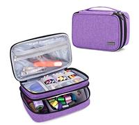 Luxja Borsa Accessori Cucito, Borsa per Cucito, organizzatore Cucito, Borse Cucito per Cucire Come Aghi Forbici Filati (Non Inclusi Gli Accessori), Piccolo/Viola