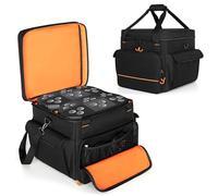 Luxja Borsa per 2 Luci Discoteca o Luce da Palco a Testa Mobile, Nero | Borsa per Luce da Palco con Divisore Interno e Tasche per Accessori