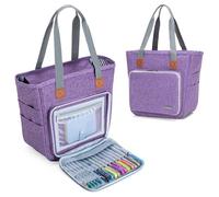 Luxja Borsa per Bibbia con tasche multiple, Borsa Portatile per Bibbia per Donne, Custodia per Copertina della Bibbia, Viola
