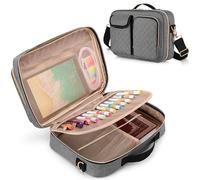 Luxja Borsa per Bibbia per le Donne con Portapenne Staccabili, Custodia per Copertina della Bibbia con Tasche Multiple e Tracolla, Grigio