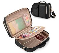 Luxja Borsa per Bibbia per le Donne con Portapenne Staccabili, Custodia per Copertina della Bibbia con Tasche Multiple e Tracolla, Nero