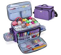 Luxja Borsa per Kit da Cucito ad Alta Capacità, Borsa Organizer per Cucito, Borsa Accessori Cucito con Tracolla