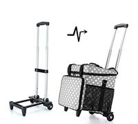 Luxja borsa per tagliacuci con Trolley staccabile, Borsa Tagliacuci per la Maggior Parte delle Macchine Tagliacuci e Accessori, Puntini Grigi
