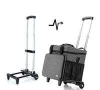 Luxja Borsa per Tagliacuci con Trolley Staccabile, Grigio | Borsa Tagliacuci per la Maggior Parte delle Macchine Tagliacuci e Accessori