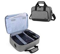 Luxja Borsa per Videoproiettore con Custodia per Laptop, Borsa per BenQ, Optoma, Epson e Acer Proiettore, Custodia per Proiettore e Accessori, 39.4 CM x 28 CM x 13.5 CM, Grigio