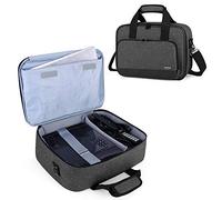 Luxja Borsa per Videoproiettore con Custodia per Laptop, Nero
