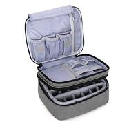 Luxja Organizer Smalti per Unghie, Borsa Smalti per Unghie, Valigetta Smalti per Unghie- Adatto per 30 Flaconi (15 ml - 0,5 FL.oz), Busta di Stoccaggio a Doppio Strato per Smalti e Manicure, Grigio