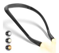 LUXJET Luce ricaricabile del libro per la lettura di notte 3 colori e 3 luminosità pieghevole braccio collo luce per jogging e campeggio