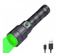 LUXJUMPER Green Light for Hunting, Luce Verde Torcia Ricaricabile, 520-530nm Torce Tattiche LED Predator Luci per la Caccia al Coyote Hog Varmint