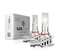 LUXLIGHT Lampadina LED HB3-9005 32000LM 100% ADATTABILE 2a Generazione 6500K 12V Bianco 2PZ Kit Lampada Sostituzione PLUG AND PLAY Alogena, Fari Abbaglianti e Anabbaglianti per Auto