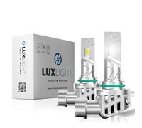 LUXLIGHT Lampadina LED HB4-9006 32000LM 100% ADATTABILE 2a Generazione 6500K 12V Bianco 2PZ Kit Lampada Sostituzione PLUG AND PLAY Alogena, Fari Abbaglianti e Anabbaglianti per Auto