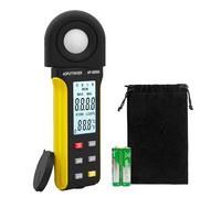 Luxmetro professionale, Esposimetro, Misuratore lumen, Misuratore di Temperatura Ambiente con Portata Fino a 400.000 Lux con Display LCD, Rilevatore Rotante a 270 Gradi - AP-5000A