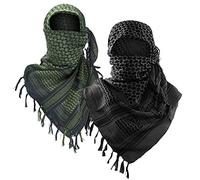 Luxns - Sciarpa tattica militare da deserto, kefiah in 100% cotone, per uomini e donne, taglia unica