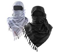 Luxns - Sciarpa tattica militare da deserto, kefiah in 100% cotone, per uomini e donne, taglia unica