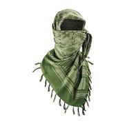 Luxns - Sciarpa tattica militare da deserto, kefiah in 100% cotone, per uomini e donne, Verde mimetico, taglia unica