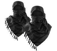 Luxns - Sciarpa tattica militare da deserto, kefiah in 100% cotone, taglia unica