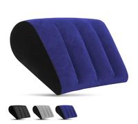 LuxoCare Cuscino Cuneo Gonfiabile Triangolare - Cuscino a Cuneo Gonfiabile per Letto Antireflusso Adulti, Supporto Schiena e Lombare Regolabile, Portatile per Casa Viaggio e Campeggio (Blu)