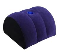 LuxoCare Cuscino gonfiabile a mezzaluna - Cuscino gonfiabile multiuso sotto il cuscino per dormire sulla schiena, cuscino rialzante per ginocchia, parte bassa della schiena, piede (blu)