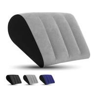LuxoCare Cuscino Gonfiabile per Gambe e Antireflusso - Cuscino Cuneo Gonfiabile Regolabile, Schienale Letto e Divano, Cuscino Triangolare Multiuso per Dormire, Viaggio e Campeggio (Grigio)