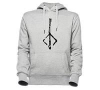 Luxogo I Cacciatori Mark Bloodborne Unisex Grigio Felpa con Cappuccio Uomo Donna Unisex Grey Hoodie Men's Women's
