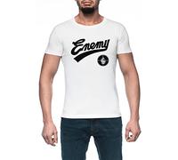 Luxogo Public Enemy Fight The Power Uomo Bianco T-Shirt Maglietta Maniche Corte Men's White T-Shirt XL