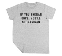 Luxogo Se Voi Scherzo Una Volta Tu Lo farai Imbroglio Uomo Ragazzi Ragazze Unisex Grigio T-Shirt Maglietta Maniche Corte Kids Grey T-Shirt